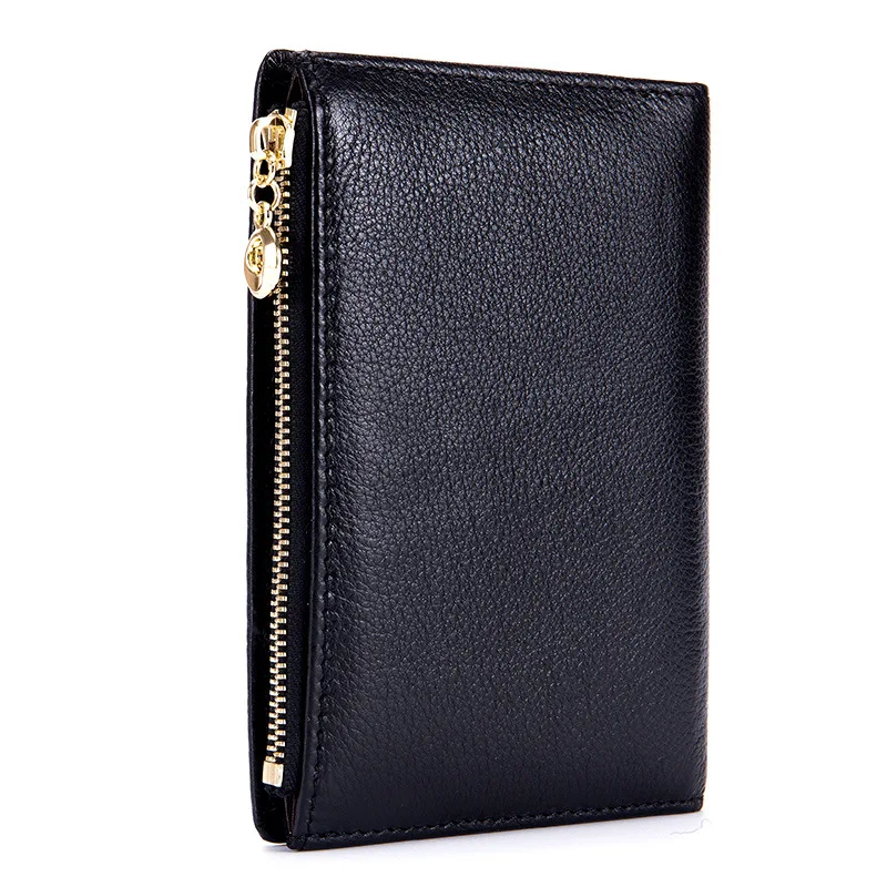 AL995 RFID travel water resistant black family designer custom leather passport wallet id business credit card holder