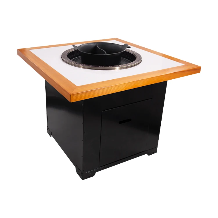 AOBL manufacturer wholesale price stainless steel commercial restaurant barbecue hot pot stove dining table