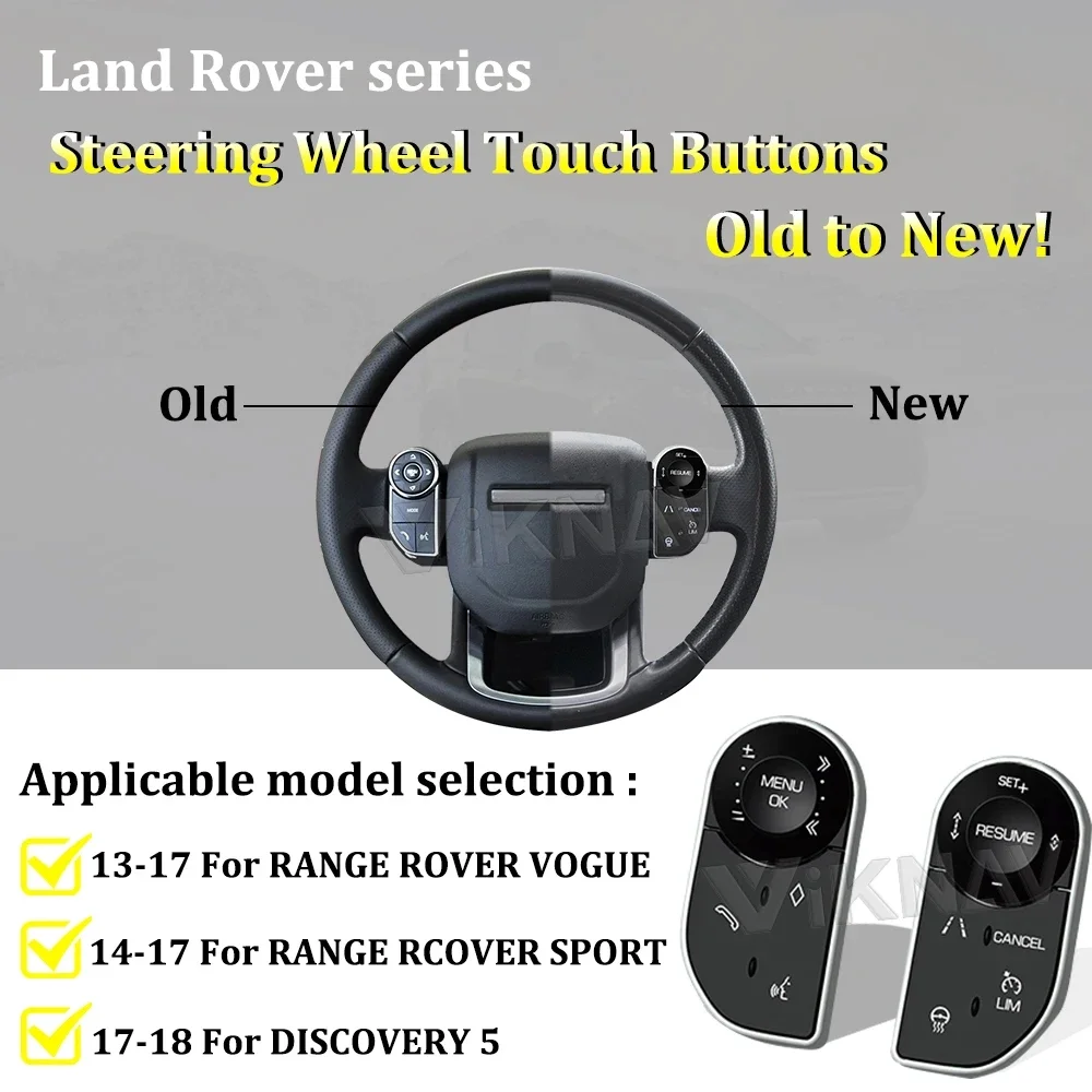 Car Steering Wheel Buttons Switch For Land Rover Vogue HSE Sport Discovery 5 LR5 L405 L494 2013-2017 Key Control Touch Button