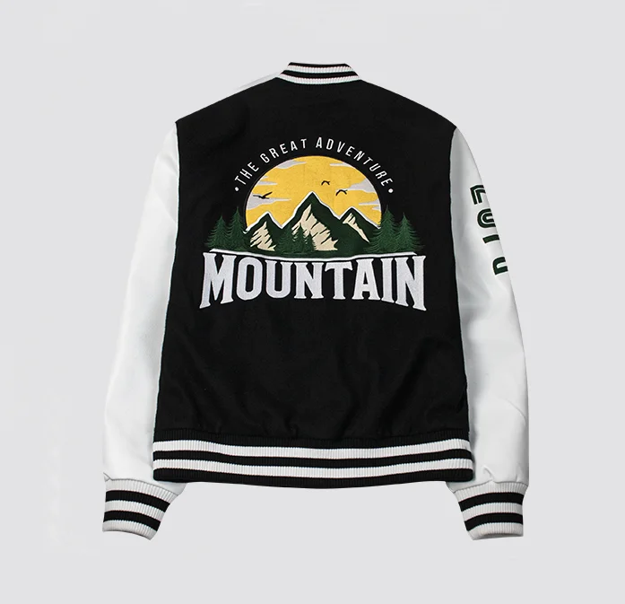 2022 Wholesale Men Custom Cotton Fleece Baseball Jacket Letterman Blank Hooded Varsity Jacket Leather Sleeves OEM Logos