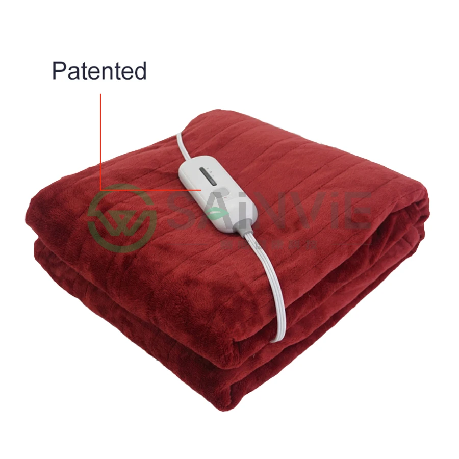 110V ETL approval Flannel fleece Electric heated throw blanket