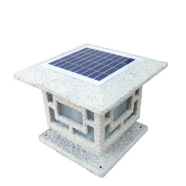 
New Multifunctional Garden Decoration Solar Post Light, Solar Fence Post Pillar Light with Glass Lampshade Series 