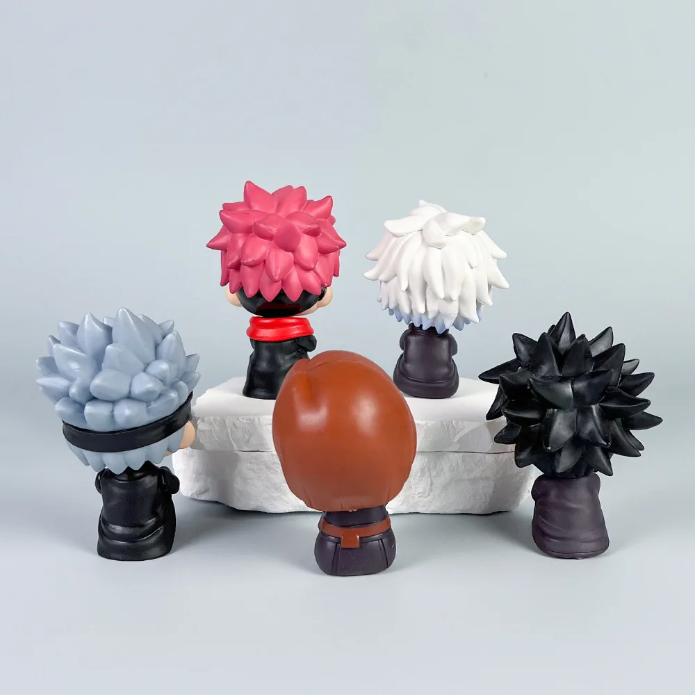 Promotional Gift factory price cartoon model ornaments small pvc toys 5pcs set Sitting Doll Jujutsu Kaisen