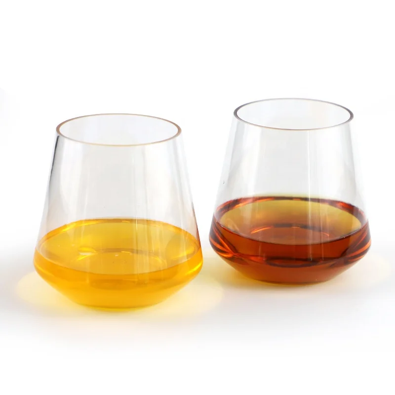 Wholesale elegant plastic tumbler plastic wine glasses for cold drink