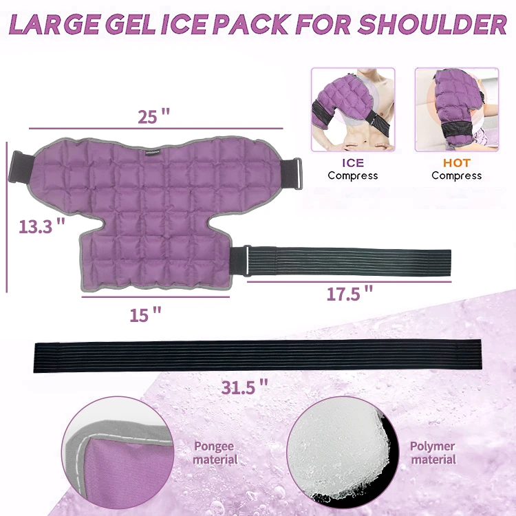 World-bio Heat Cold  Pack Compress Reusable Cryotherapy Ice Pack Gel Shoulder Ice Pack Wrap for Neck Shoulder