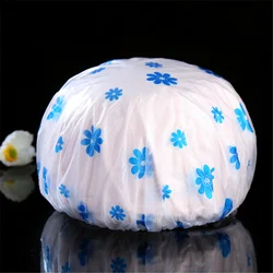 Waterproof Reusable Double Layers Lined Shower Caps Dry Beauty Salon Spa Bath Hat