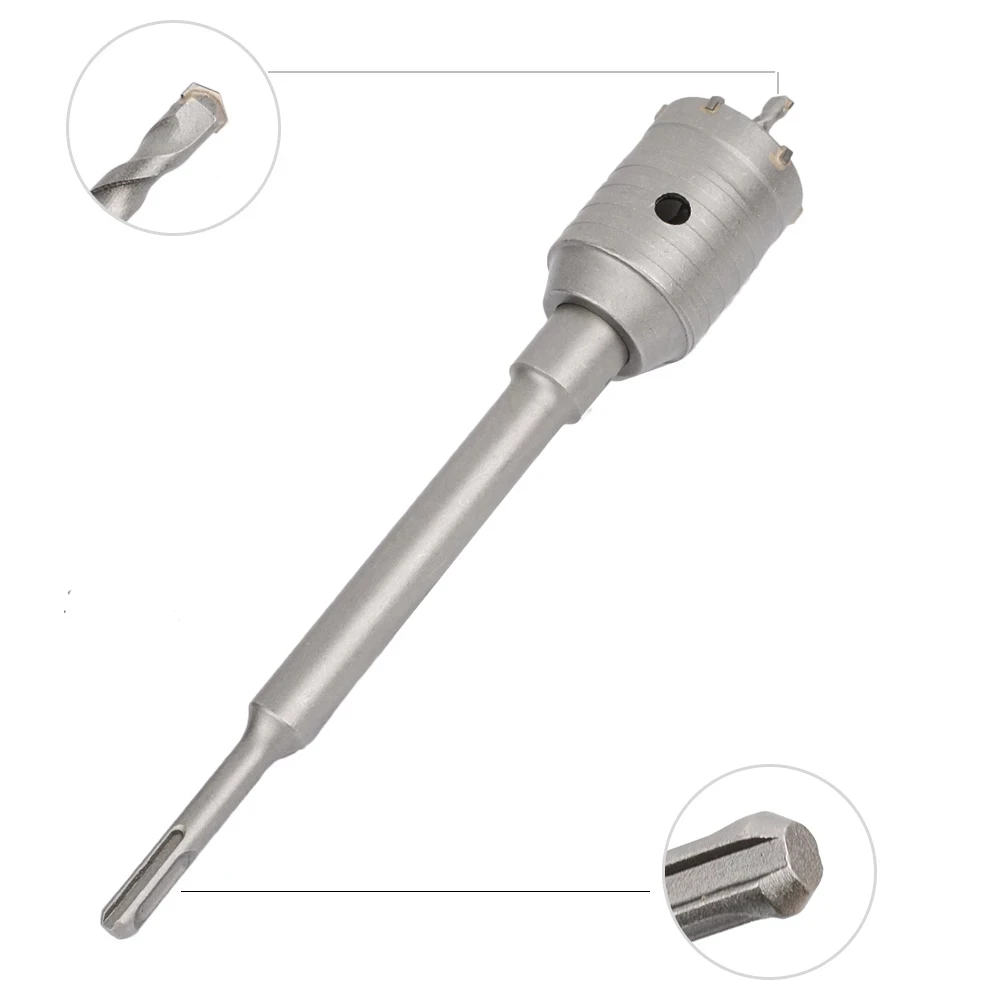 30-160mm SDS Plus Hammer Drills Wall Hole Saw Drill Bit set Cutter Tools with Round Shaft Concrete Cement Stone Hole Opener