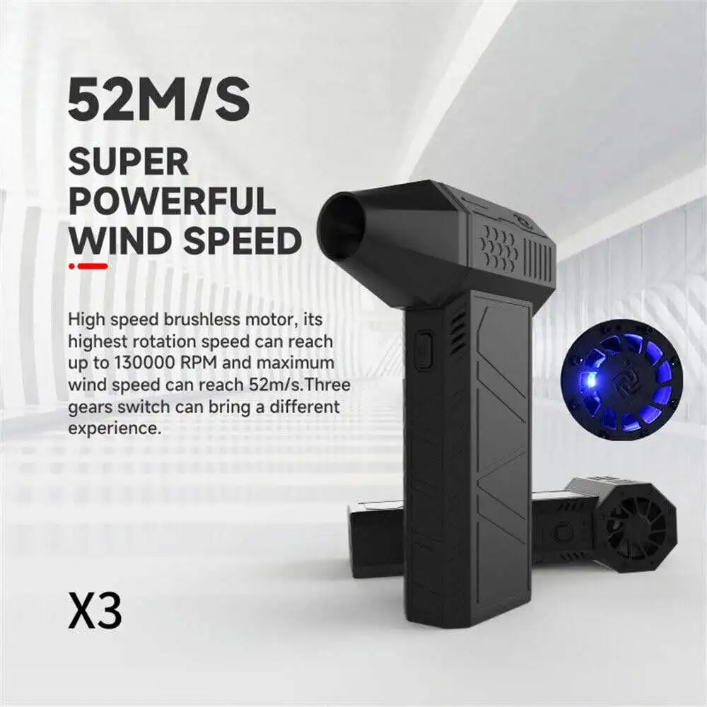 YAOJI High Speed Super Turbo Snow Blower Car Blower Duster Led Turbo Light with Fan for Car Drying