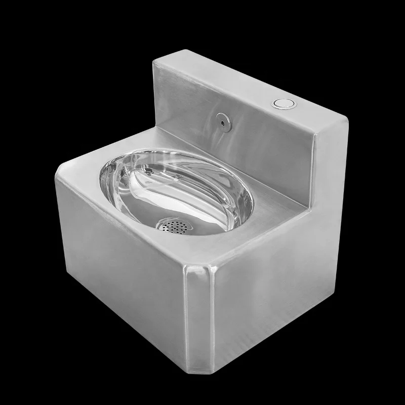 Kuge wall mounted vandal-resistant 304 prison stainless steel wash basin for secure sector