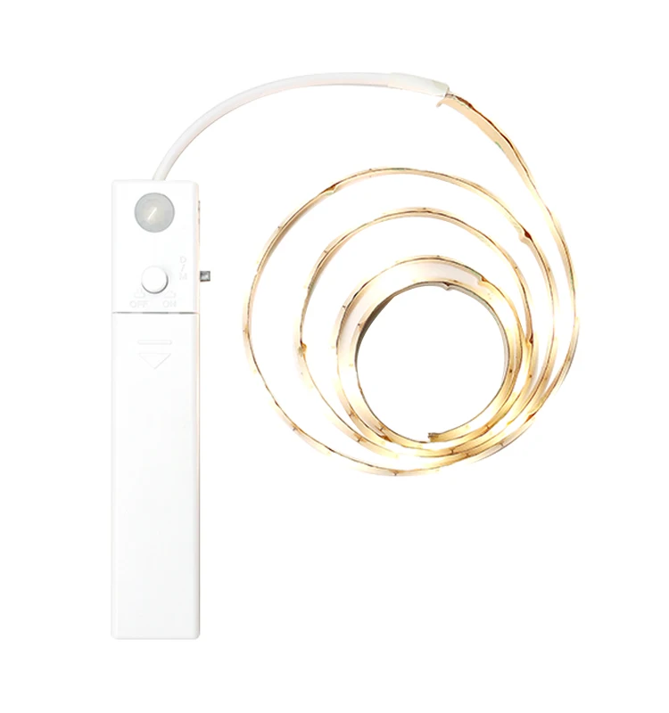 
Under bed light PIR motion sensor led strip light battery powered 230v warm white led strip 