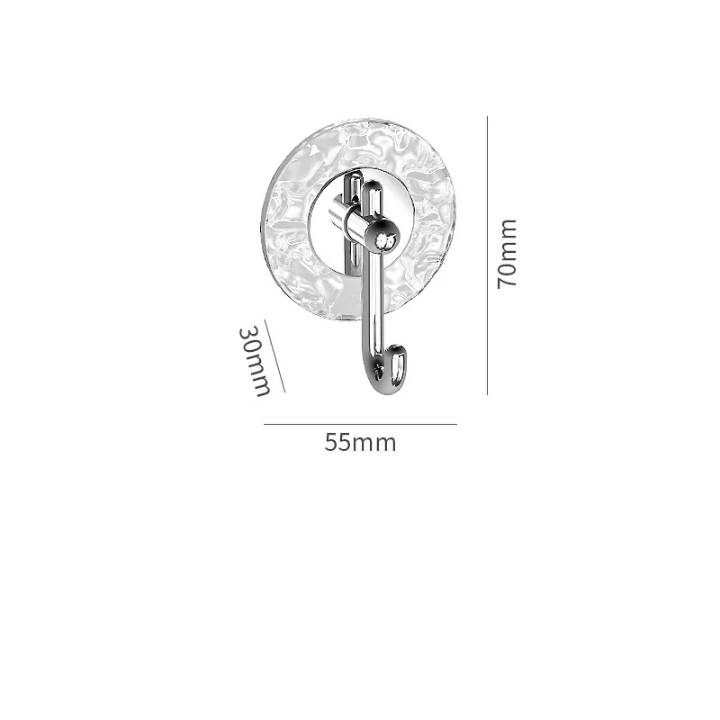 Household Double-Sided Adhesive-Stick Bathroom Wall Hooks No Punching Traceless Strong Wall Hooks