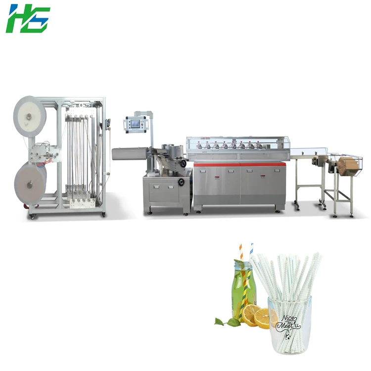 juice pla high speed multi-cutters automatic biodegradable Paper drinking straw making machine