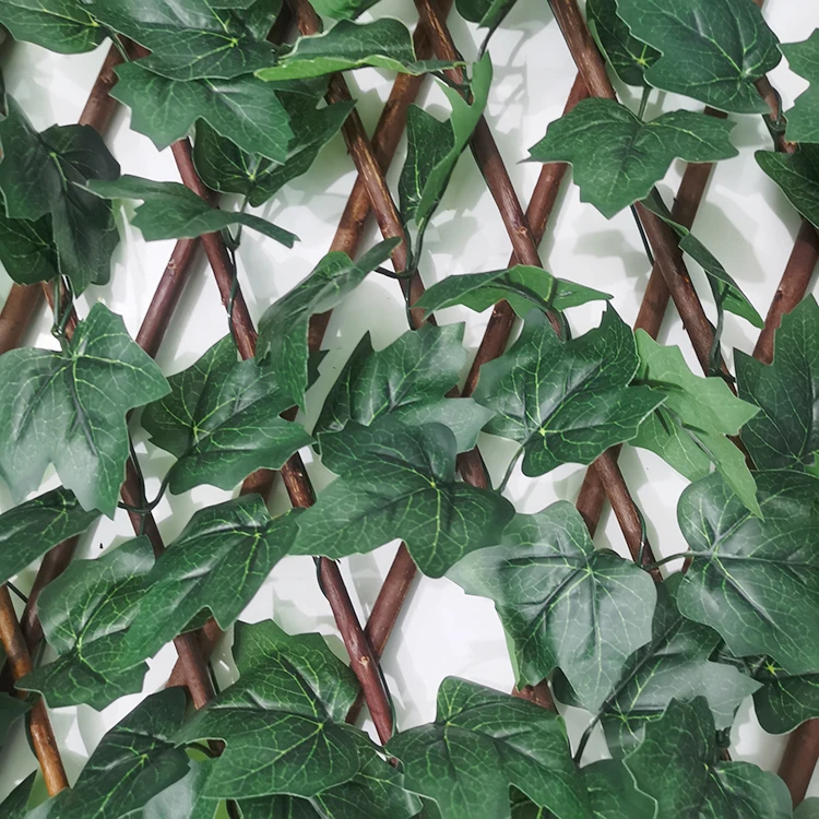 Artificial Plants Fence Green Artificial Wall Plant Panel Fire Retardant Anti UV Outdoor Artificial Willow Fence Back