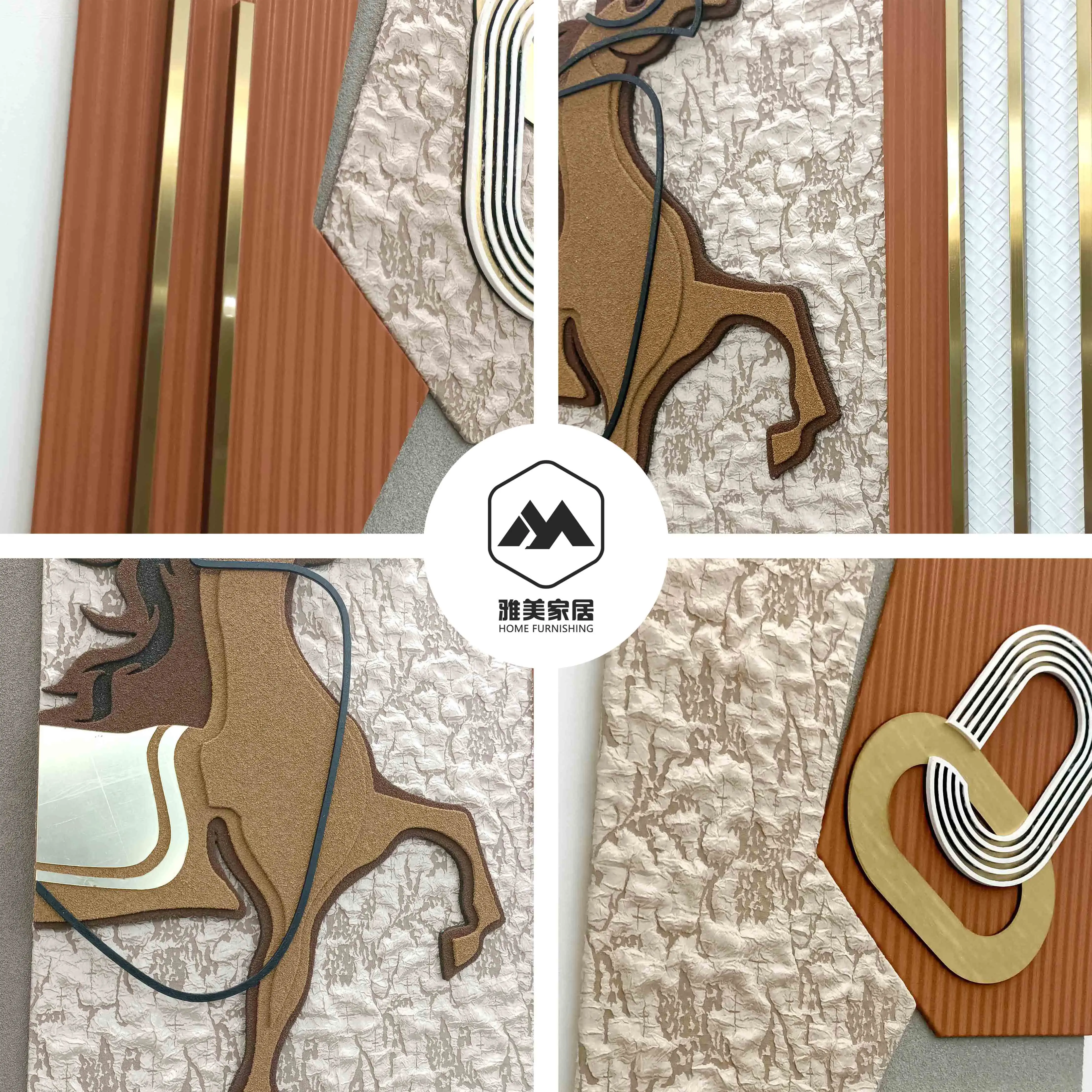 3d three-dimensional  horse wall art Abstract simple modern painting wall decor sofa background hanging paintings