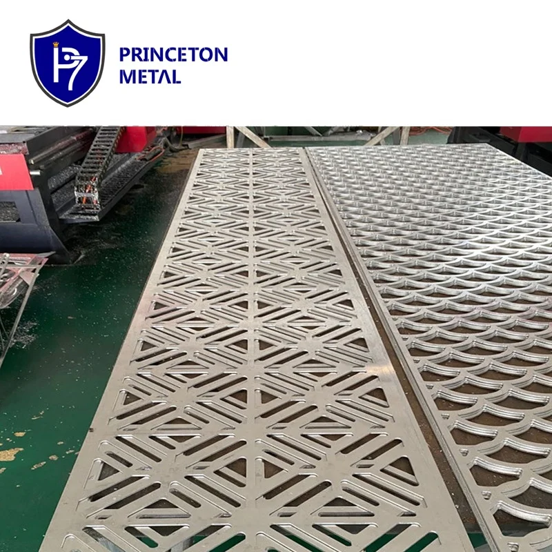 Princeton custom semi privacy laser cutting board aluminium profiles curtain walls