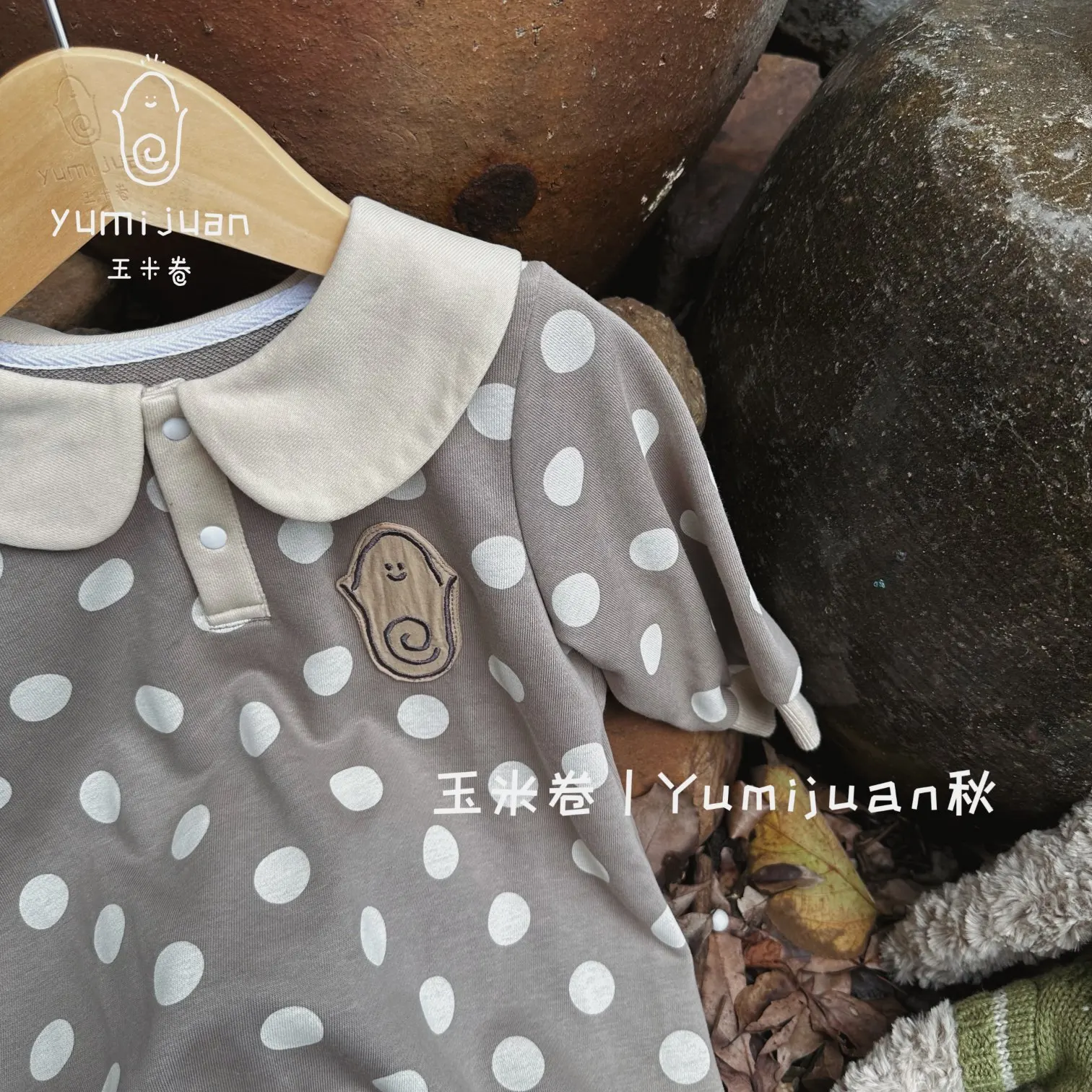 High Quality Unisex Toddler Clothing Cute Spot Pattern Baby Knitted Long Sleeves Romper Button Closure Autumn Factory Wholesale