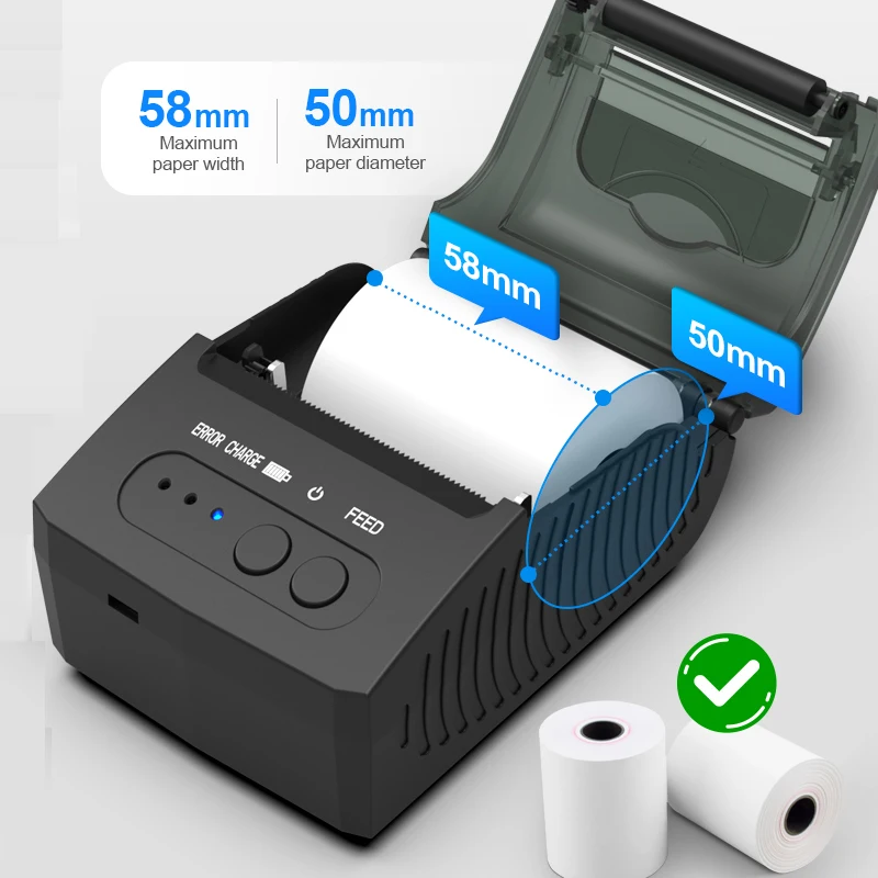 USB Receipt Bill Ticket POS Printing for iOS Android Windows 58mm Thermal Receipt Printer