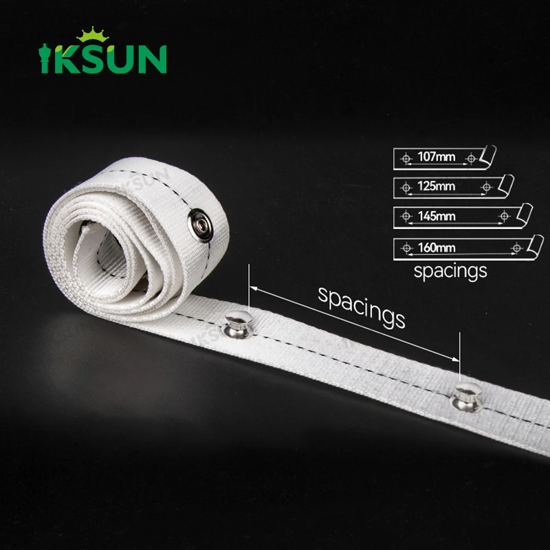 IKSUN 107/125/145/160mm Spacing 3/6cm Width S Fold Curtain Track Tape Single Wave Ripple Curtain Rails Tape