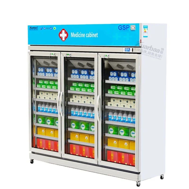 Medicine refrigerator refrigerator commercial supermarket beverage display cabinet glass door cola freezer