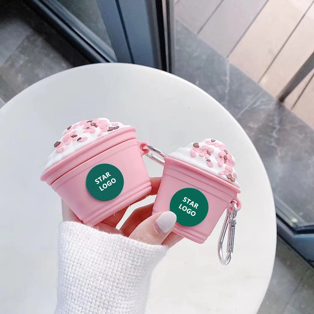 Новейшая модель; 3D мультфильм милый розовый Мороженое силиконовый защитный чехол для Apple Airpods 1/2 pro