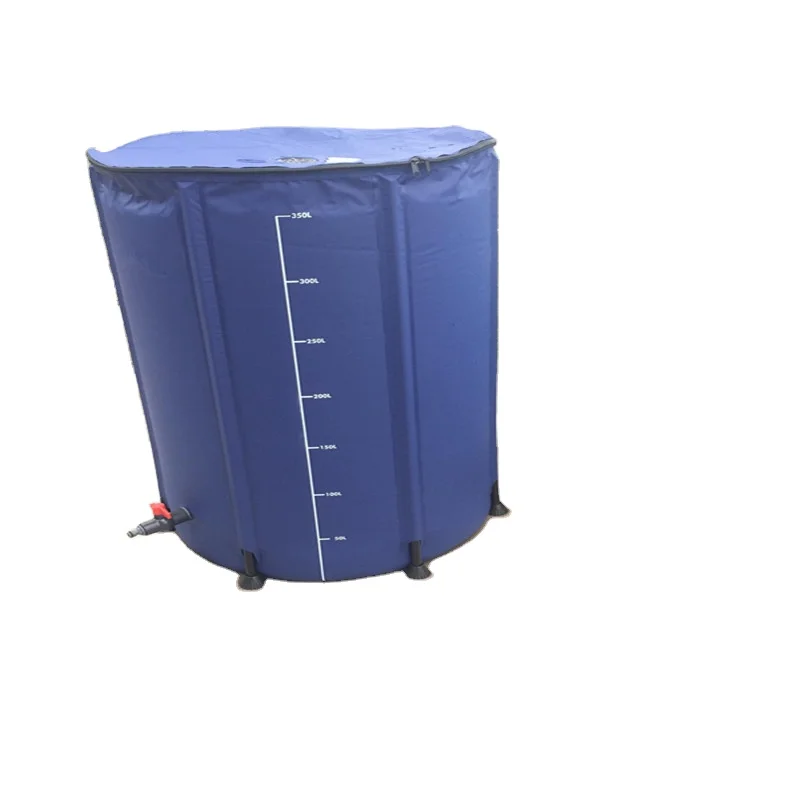 Blue color Rain Barrel Water Collector Collapsible Tank