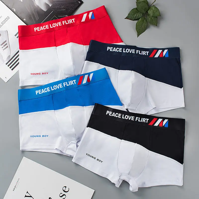 Brand Boxer Mens Underwear Men Cotton Underpants Male Pure Men Mid-waist seamless cotton Panties Shorts Underwear