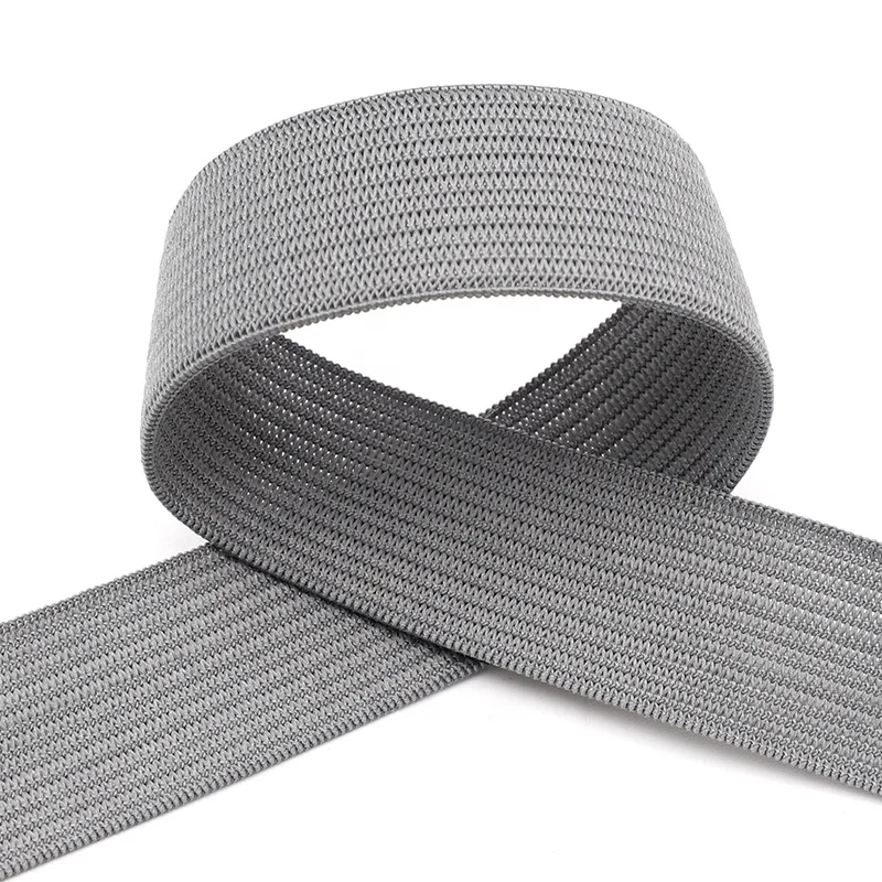 Factory Direct Commercial High Elasticity Elastic Band Strap Webbing Knitted Custom Elastic Tape For Bags Clothing