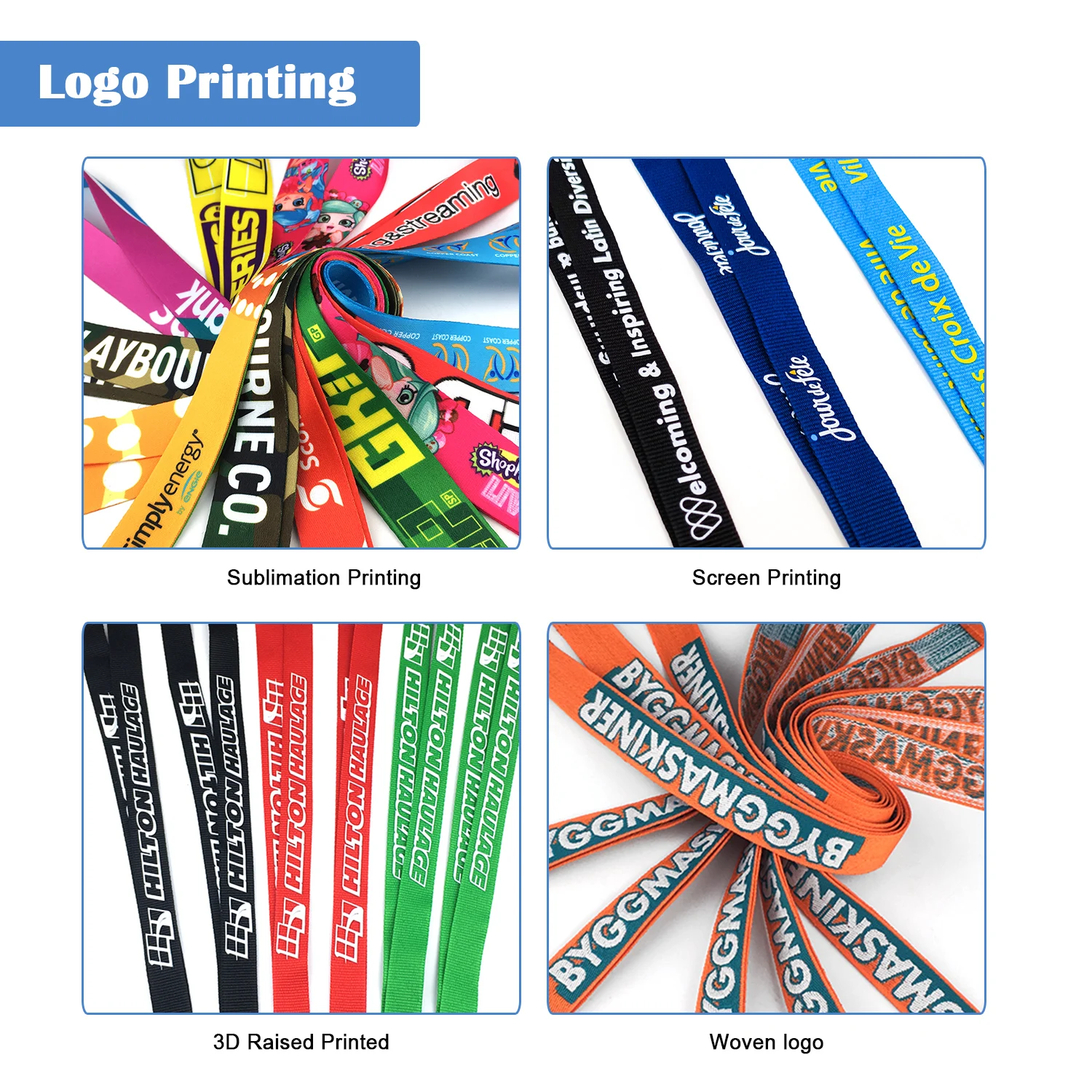 Full Style Lanyards With Logo Custom High Quality Neck Sublimation Polyester Key Chain Strap Customized Printed Lanyard