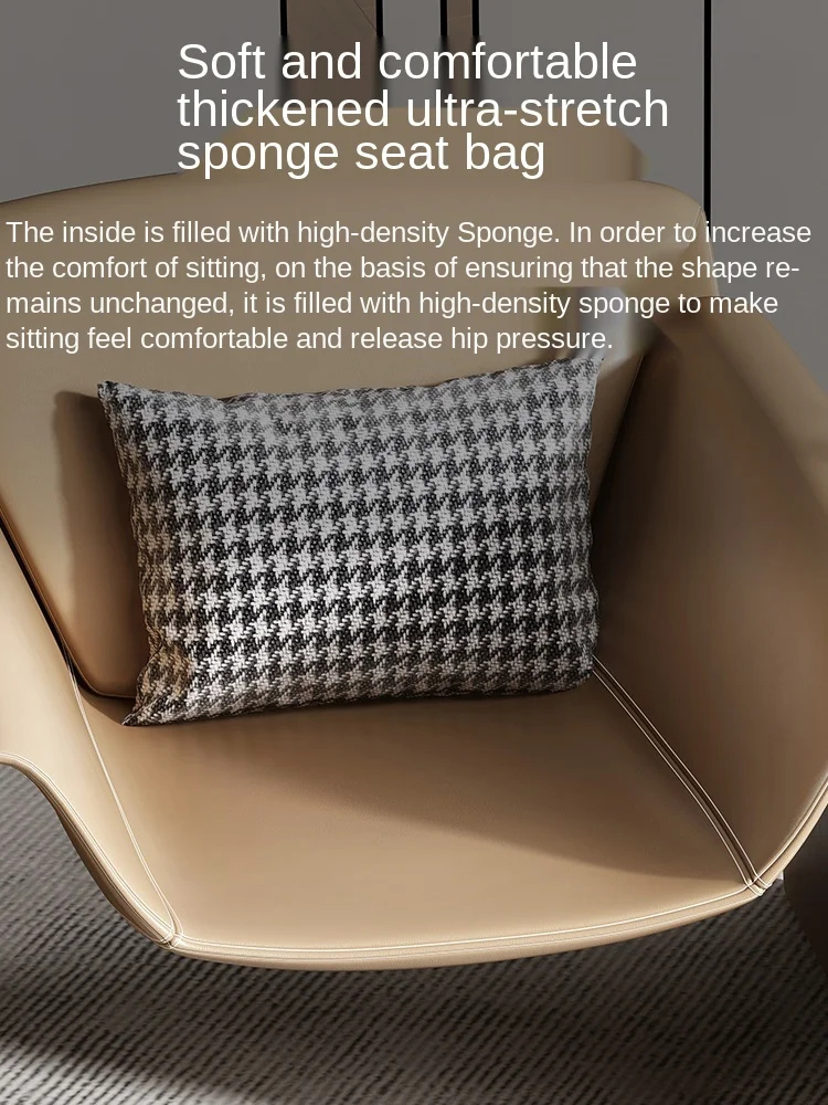 Light luxury living room unusual M word crab chair tiger small chair leather furniture