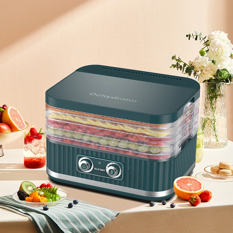 Food Dehydrator dryer for Food and Jerky Fruits Herbs Veggies Temperature Control Electric Food Dryer 5 BPA-Free Trays 40