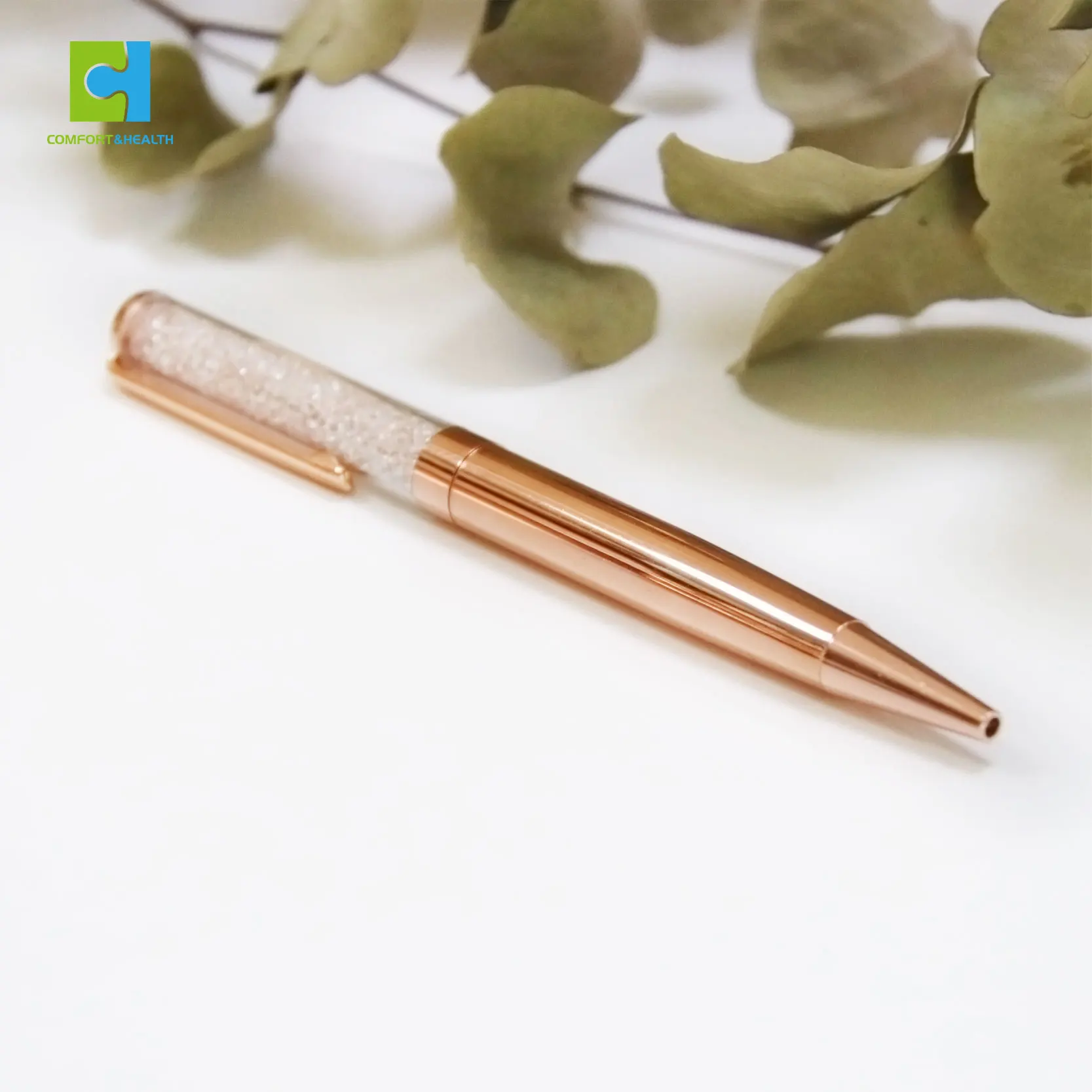 Hot Sales Private Label Luxury Natural Healing Crystal Ballpoint Pen Crystal with Natural Stone