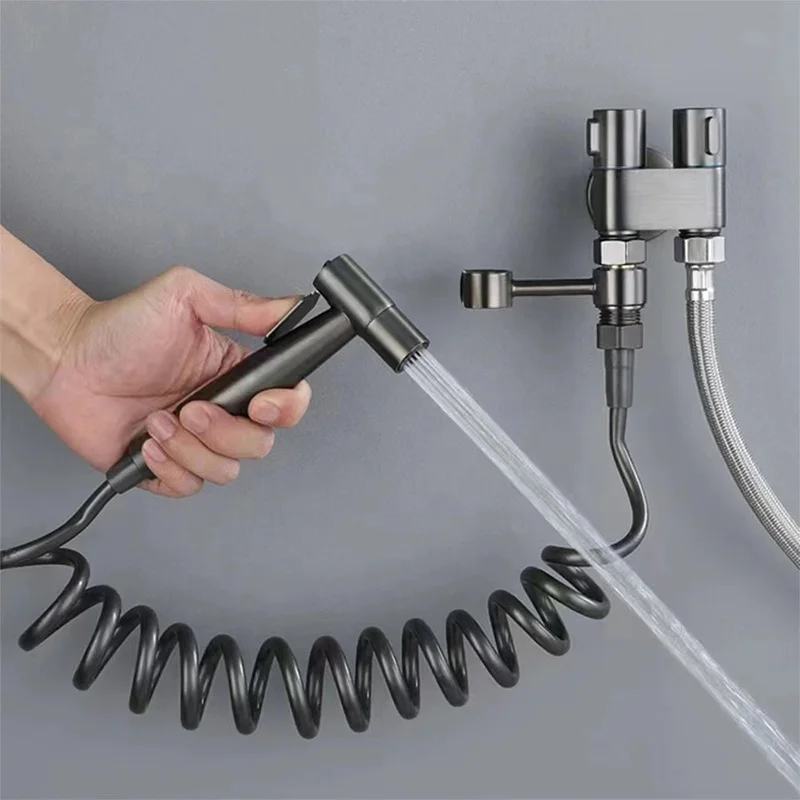Factory Wholesale Brass Stainless steel Material Bidet Spray Shower Set Portable Mixer Faucets Toilet Bidet Sprayer