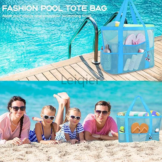 Custom Logo Mesh Beach Bag Waterproof waterproof Tote Bags Swimming Pool Bag Cruise Beach Essentials