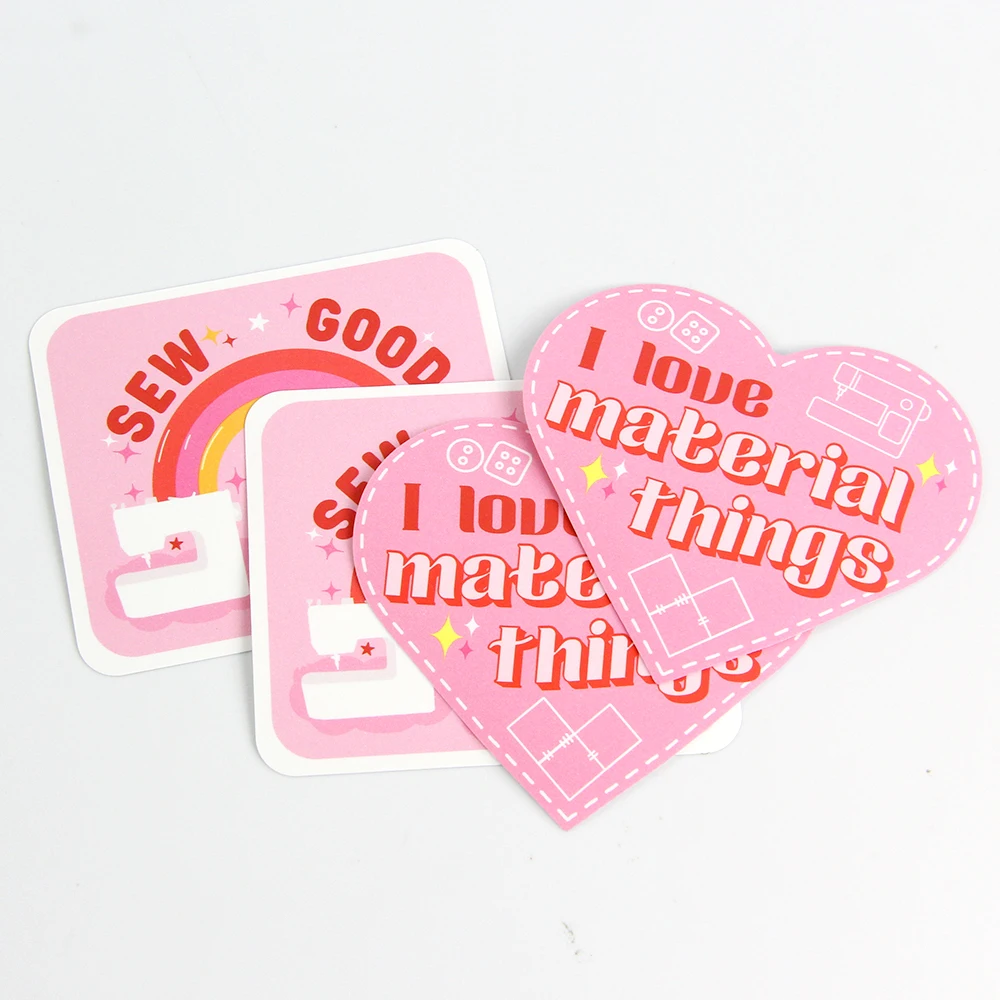 Adhesive Label  Custom I Love You Vinyl Red Sticker Printing  Waterproof Heart Self Homemade With Love Stickers