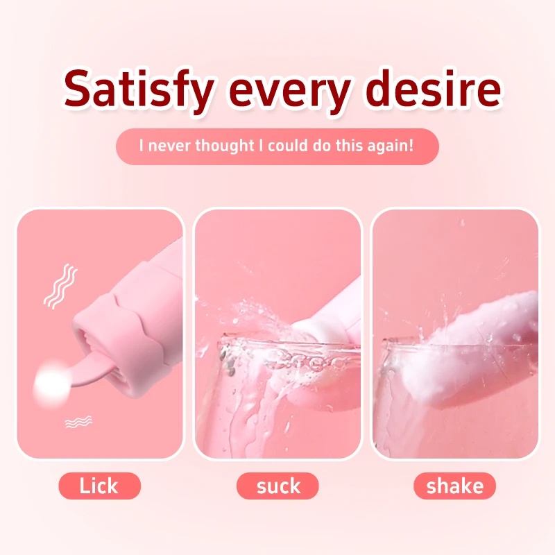 Vibrating Egg Women Tongue Licking Device Jump Egg Dual Heads G-Point Masturbator Vibrator Sex Machine Sex Toys for Masturbation