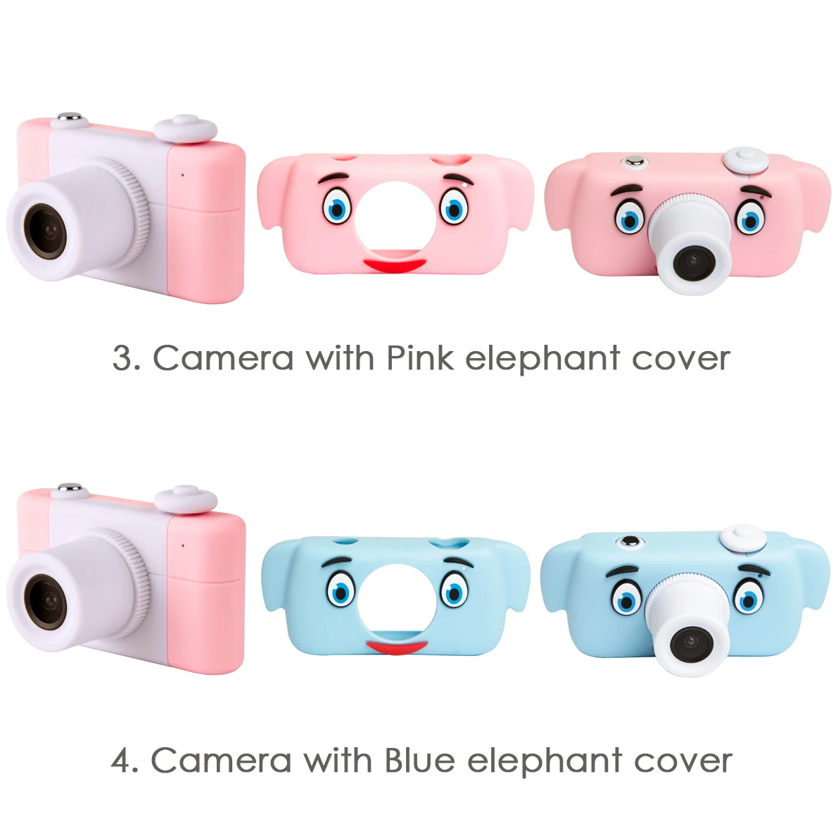 7 Kinds Silicone Cases Kids Digital Camera Smart DSLR Professional Phone Lens 1080P Video 26MPx High Quality