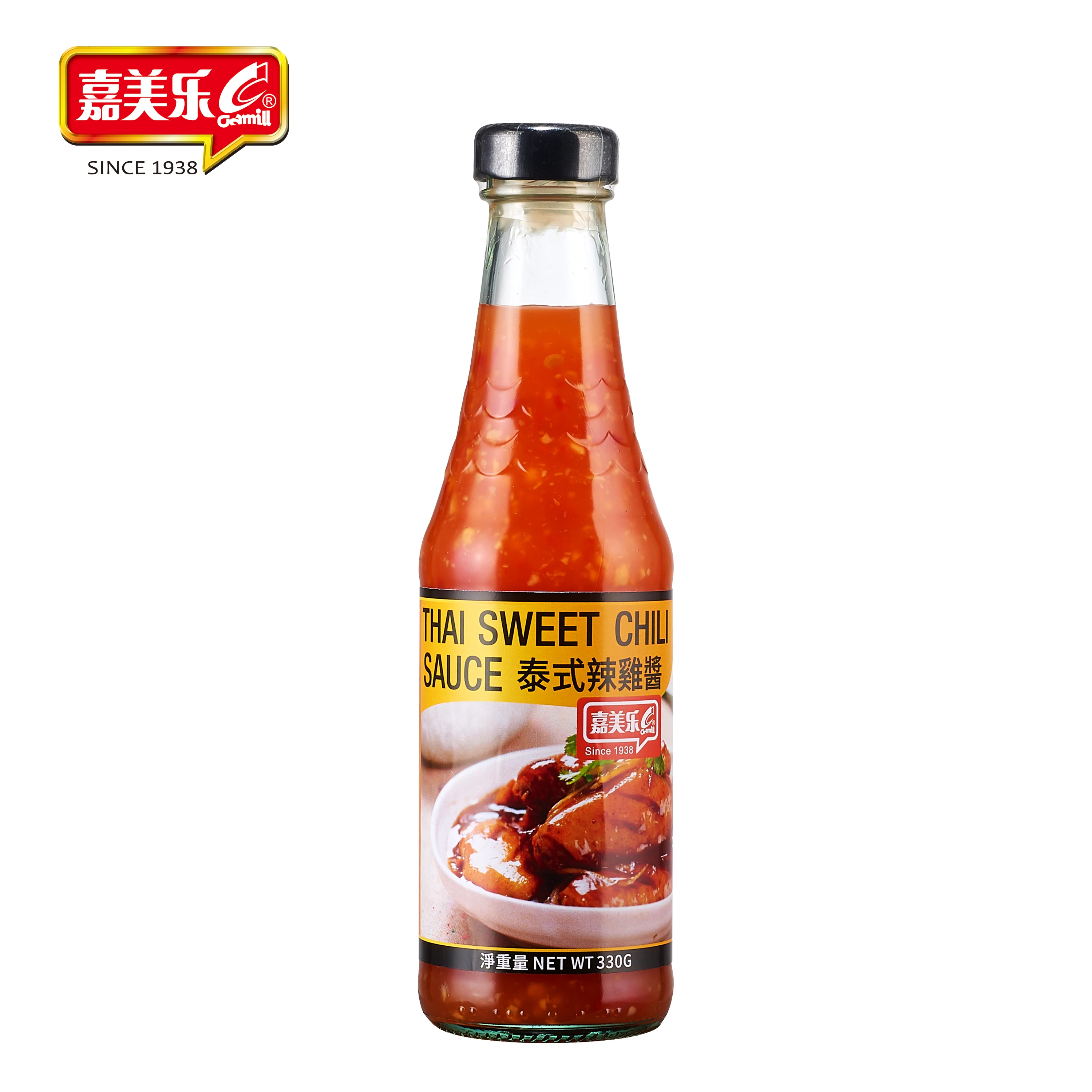Азиатская фабрика тайский Пряный цыпленок 330 г бутылка вкус сладкий и кислый Чили Оптовая Цена острый куриный соус