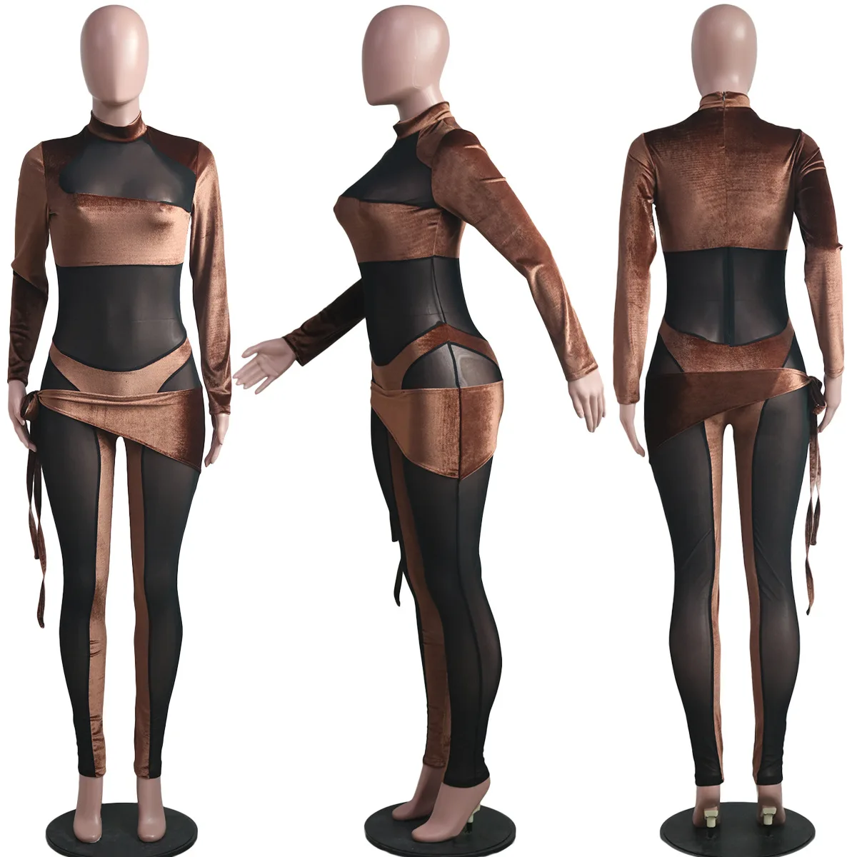 Dropshipping One Piece Jumpsuit Tight Fitting Pocket Bodysuits For Women Jumpsuit Sexy Womens Playsuit