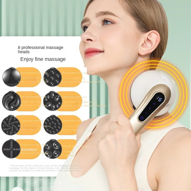 Electric 8 Massage Heads Back Shoulder Beater Hammer Stick Full Body Tissue Massage Stick Body Stress Massage Hammer