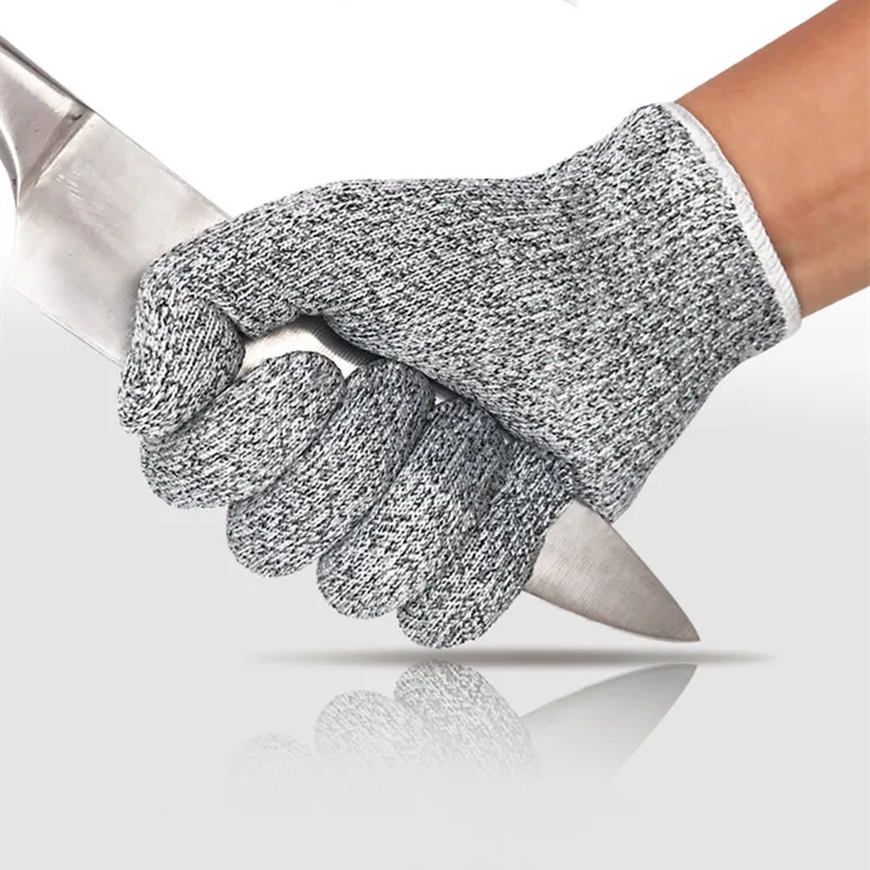 The cut gloves HPPE knitted kitchen cut-proof gloves Labor protection woodworking slaughter cutting prevention  gloves