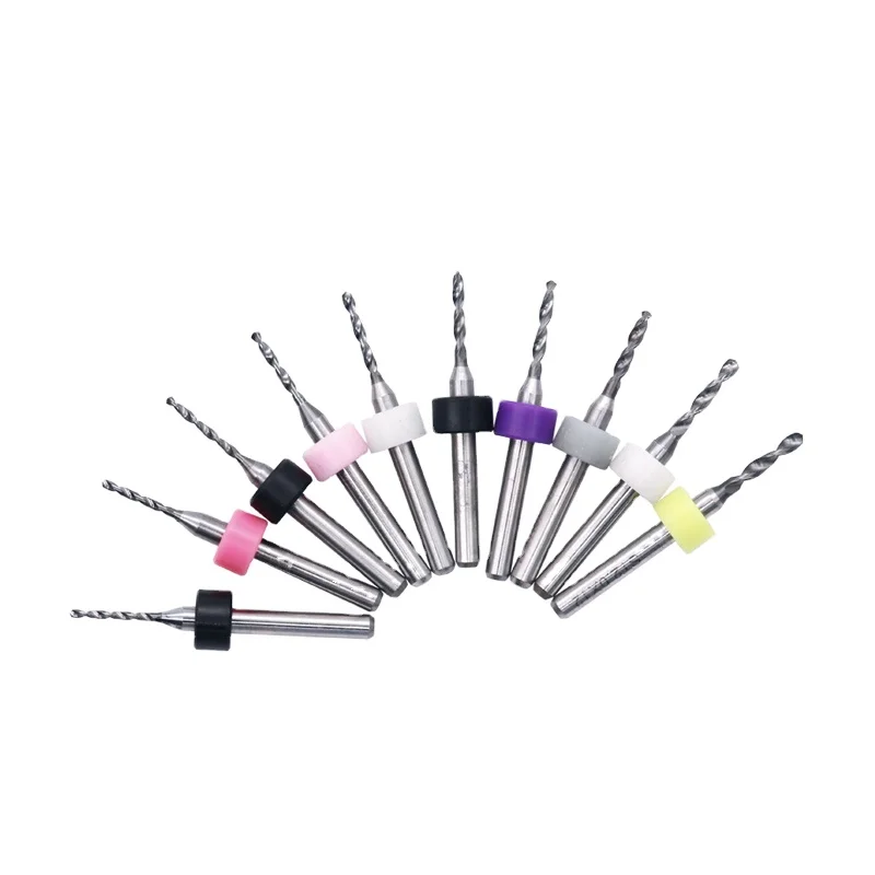 JR129 CNC cutting tool 0.05mm-3.175mm Micro Carbide Drill Bit 3.175 Shank for PCB