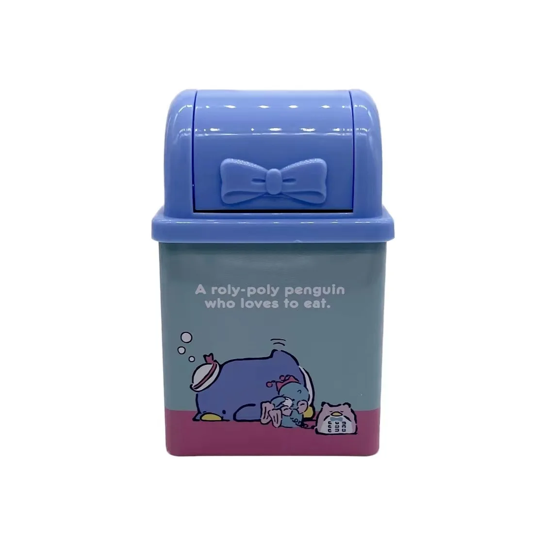 Factory Customized Mini Metal Trash Can with Plastic Swing-Top Lid 400 ML for Counter Tin Garbage Bins