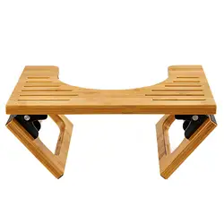 Collapsible Toilet Potty Stool Bamboo Squatting Toilet Stool  for Bathroom