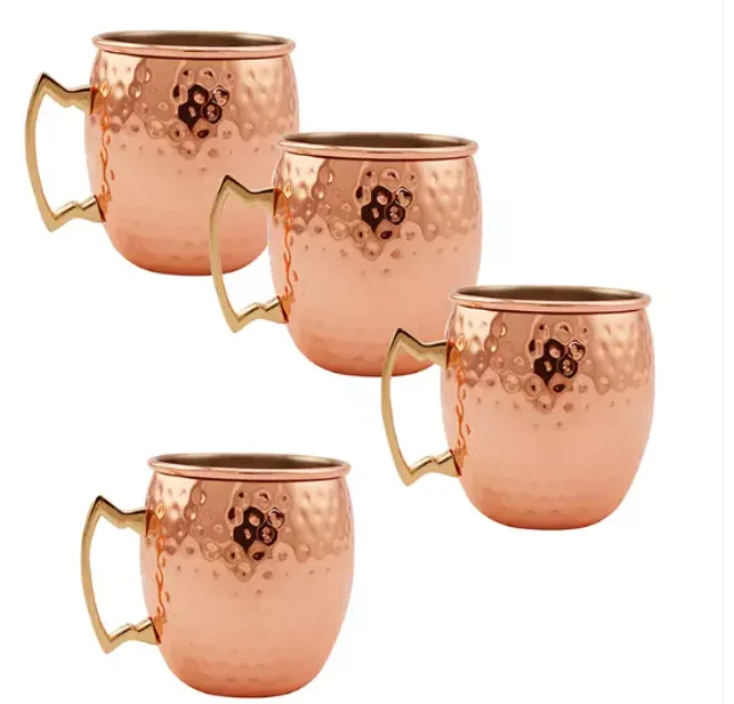 
Factory price 16oz Moscow Mule Mugs Solid Brass Copper Bottle Mugs 