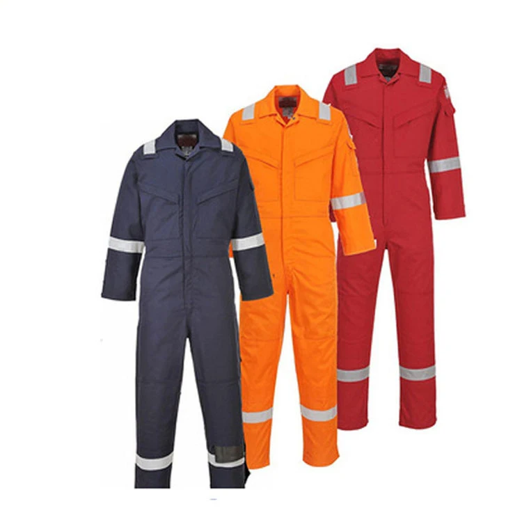 European Customized Fire Retardant industry welder coveralls with reflective tapes