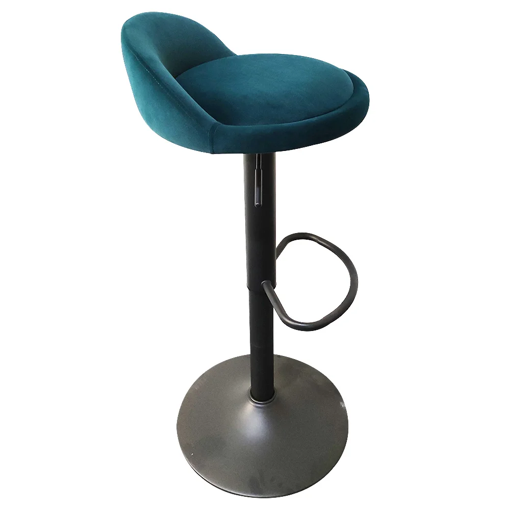Бархатный бархатный барный стул с регулируемой высотой, хромированное основание, барные стулья для кухни, дешево