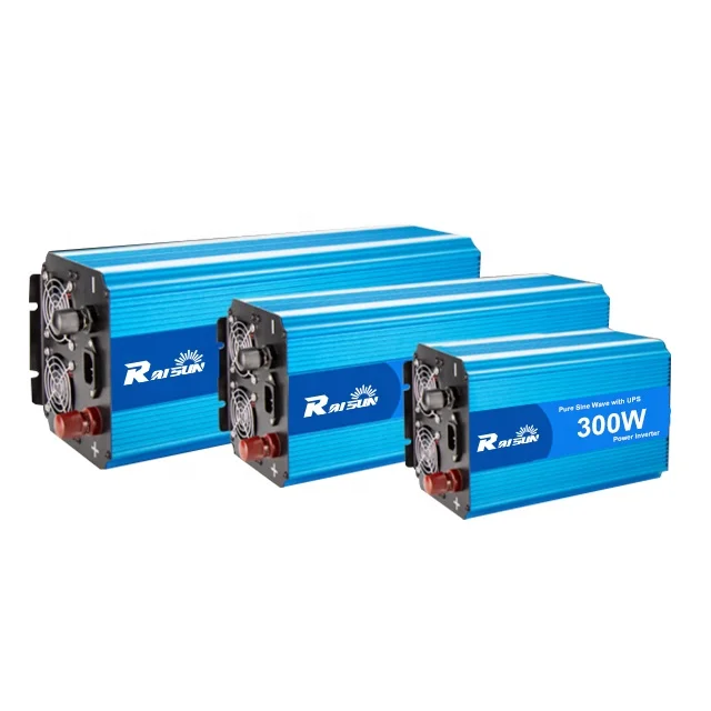 Чистый синусоидальный инвертор Raisun с UPS 12V 24V 48V до 110V 220V 800W 1000W 1500W 2000W 2500W 3000W