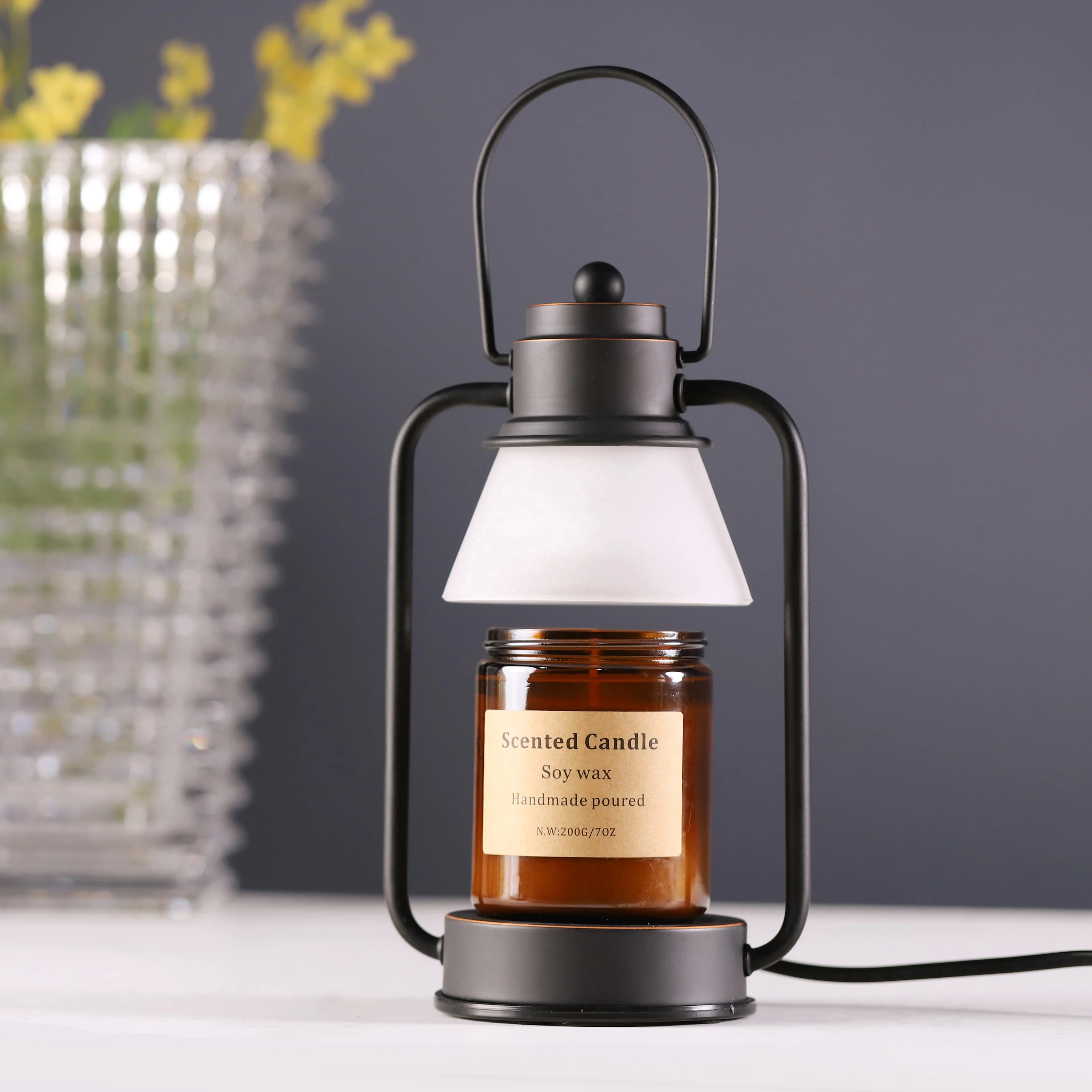 Wholesale 220V CE/KC/UL/PSE/BSMI  Mini Oil Rubbed Bronze Electric Incense burner Candle Warmer Table Lamp Top Down Wax Melter