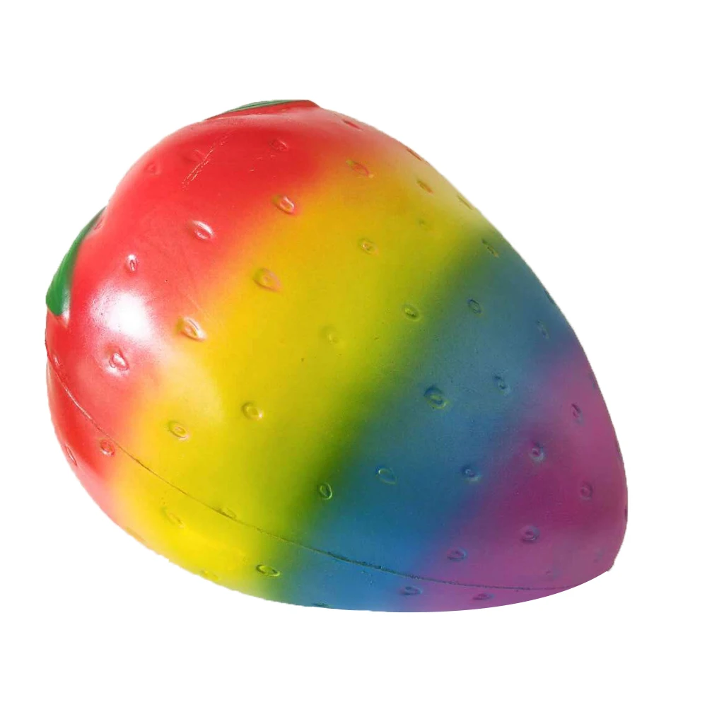 Squishies Jumbo Радужная клубника кавайные мягкие сжимаемые медленно восстанавливающие форму игрушки для снятия стресса