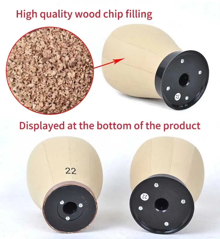 Wholesale Canvas Head for Wig Making Set Block Head with Tripod with Stand Canvas Cork Block Head for Wig Display Canvas
